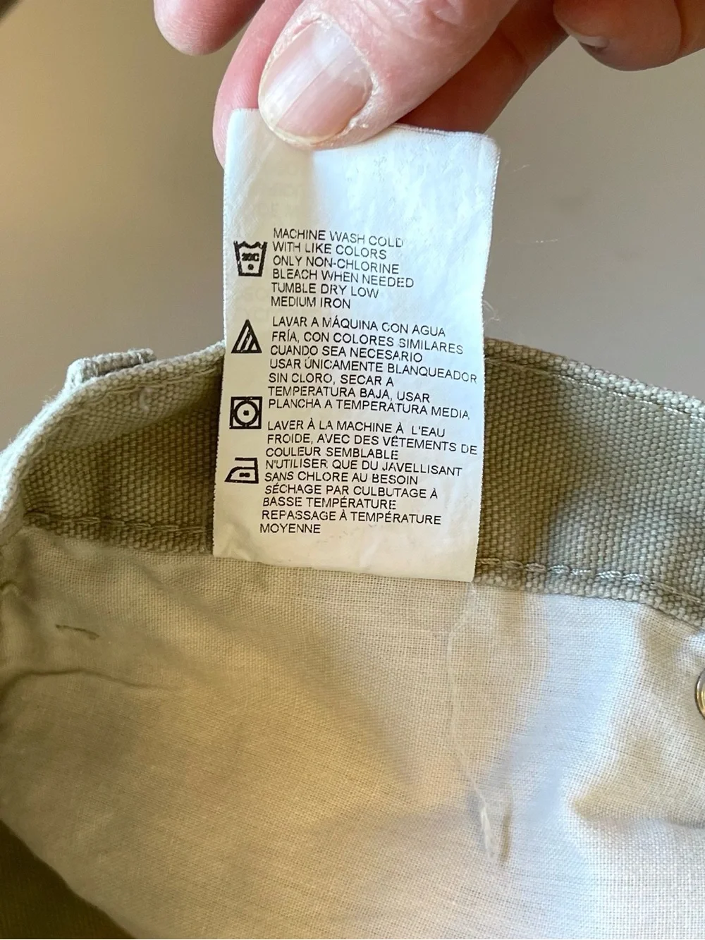 Dickies Duck Canvas Carpenter Pants - Khaki Canvas Workwear - Size 33 | 30